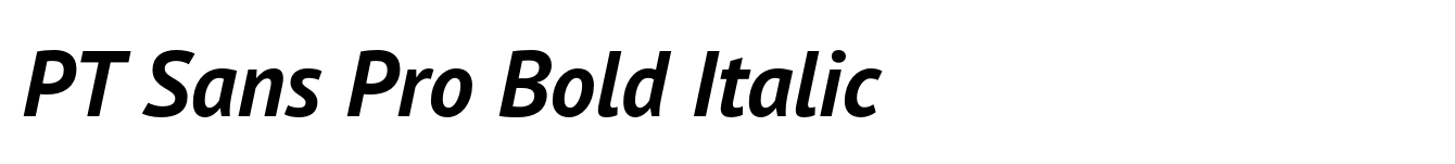 PT Sans Pro Bold Italic